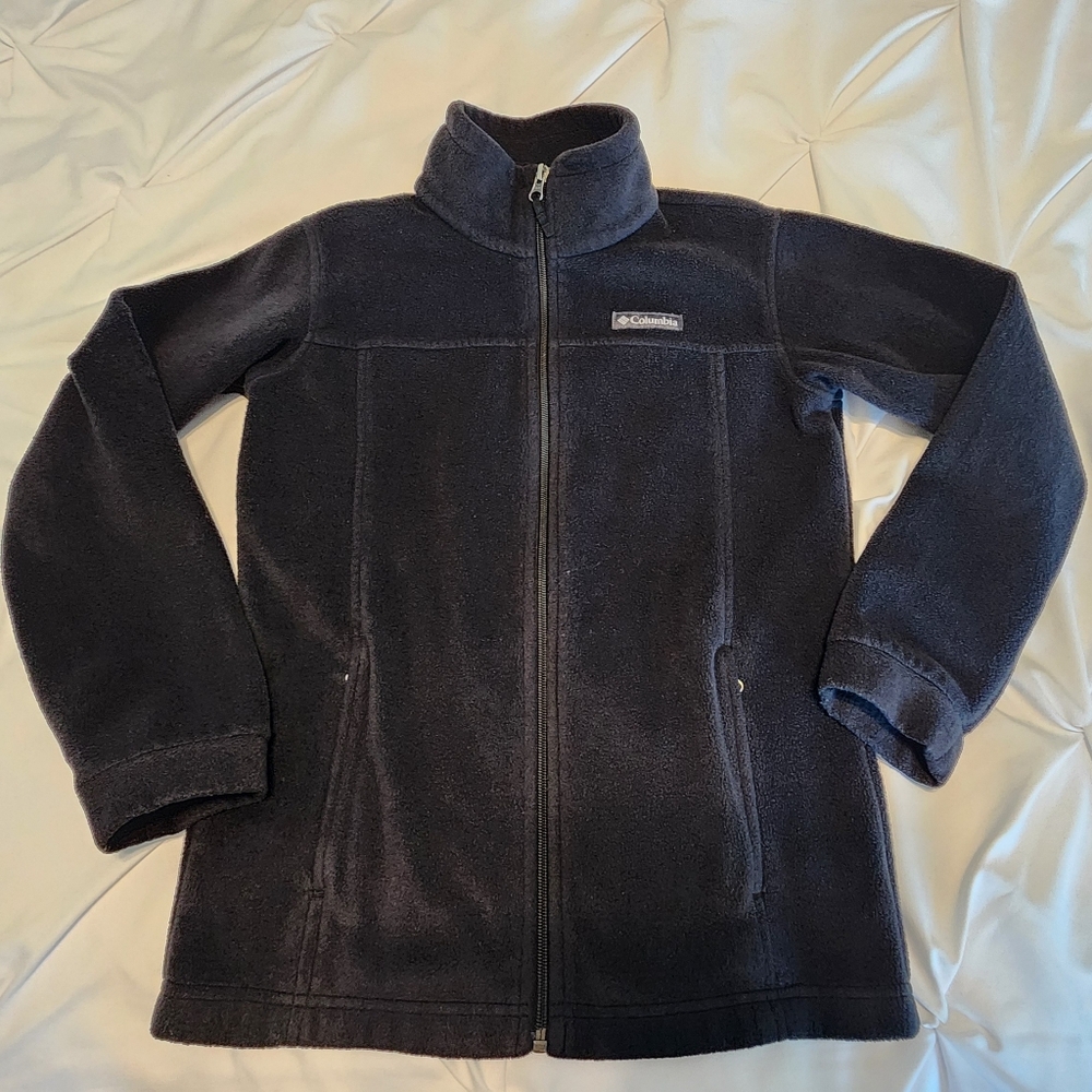 Columbia Boys Black Fleece Jacket -M (10/12)